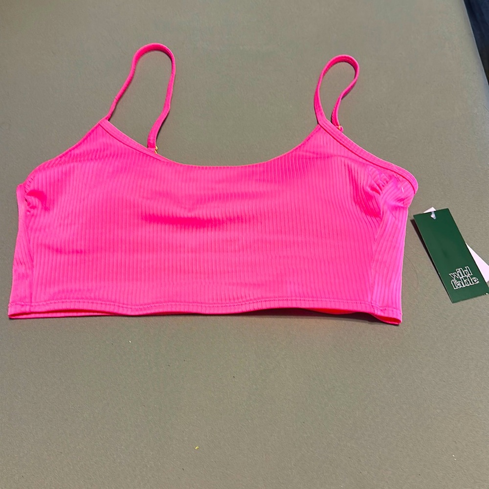 NWT pink swim top
